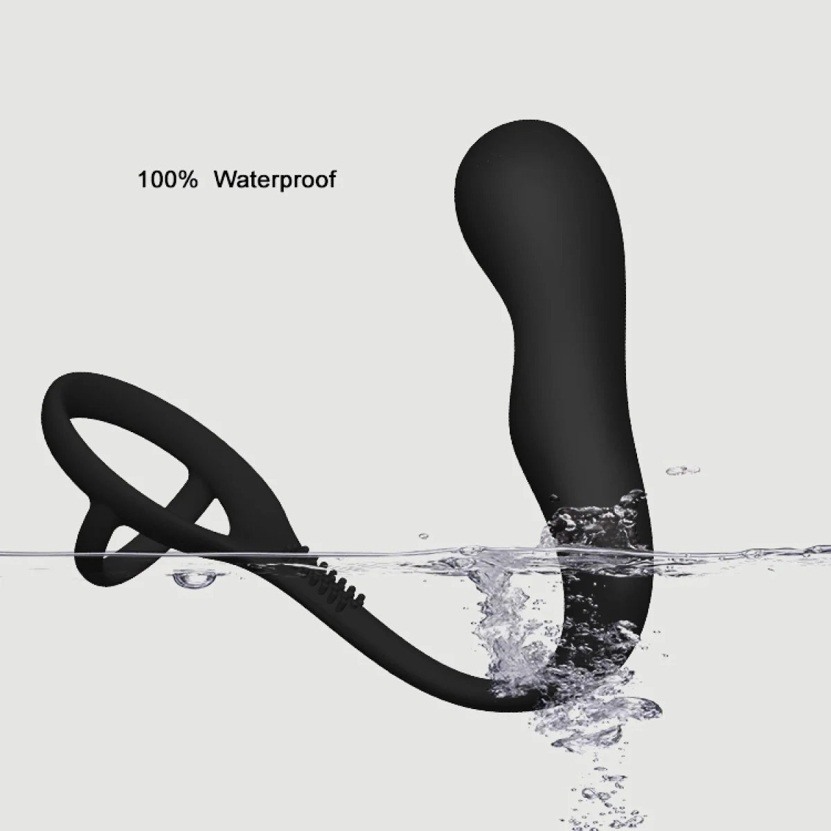 Anal Collection Silicone Butt Plug with Cock & Ball Ring - Black by Sexopolis
