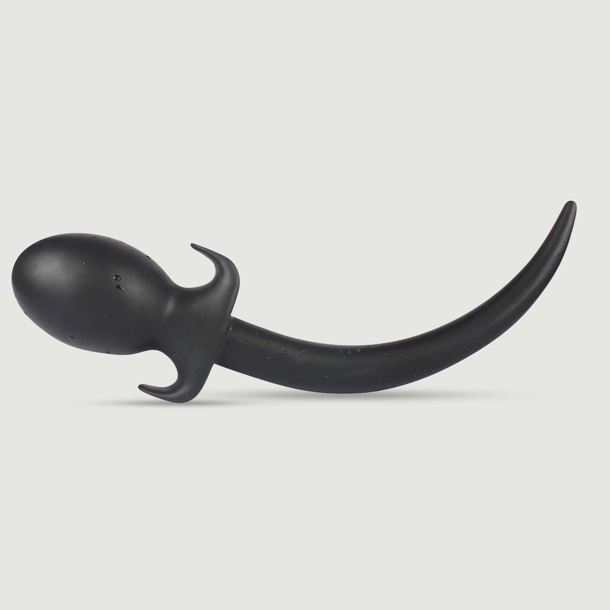 Πρωκτική Σφήνα με Ουρά Σκύλου Doggy Tail Medium Butt Plug - Μαύρη by Sexopolis