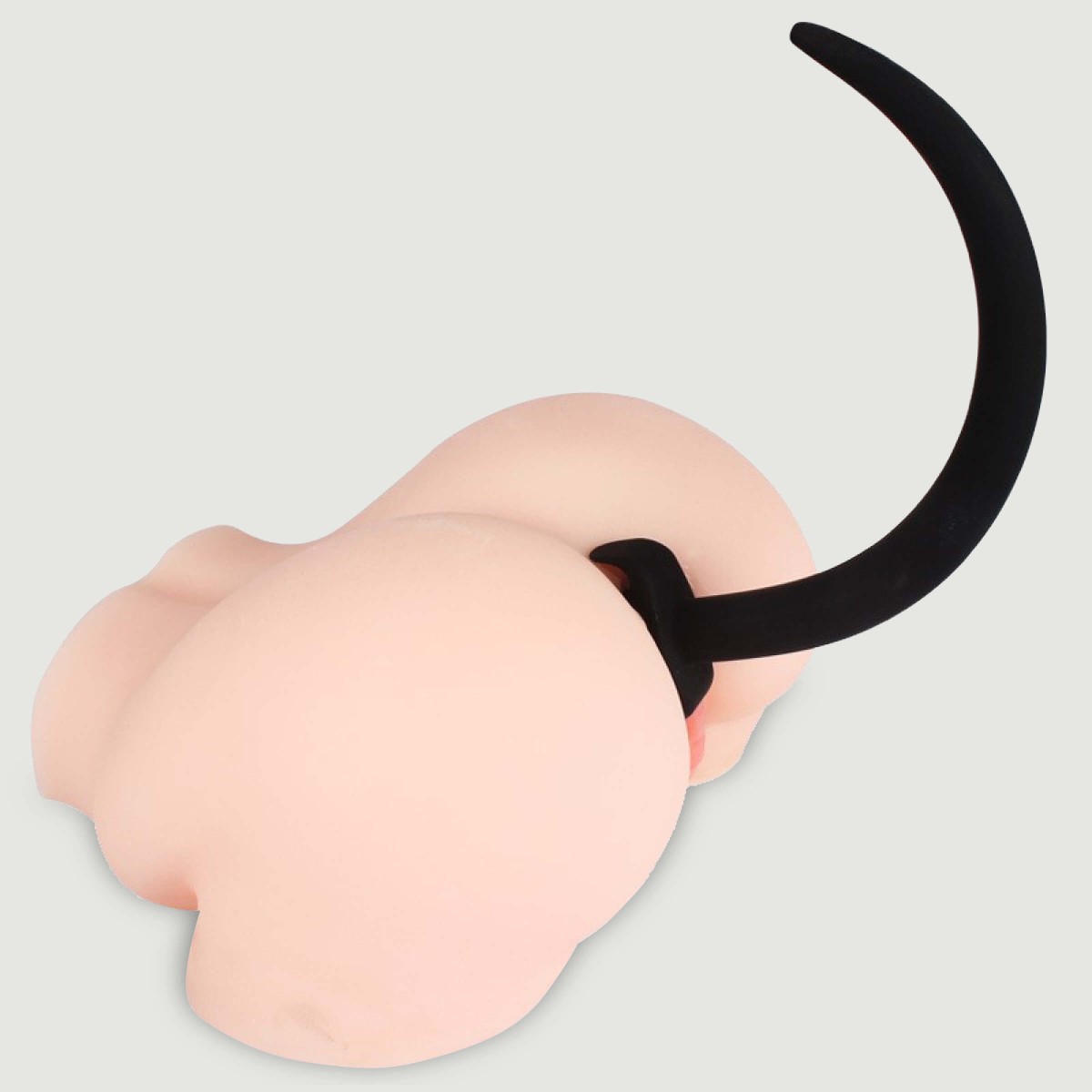 Πρωκτική Σφήνα με Ουρά Σκύλου Doggy Tail Medium Butt Plug - Μαύρη by Sexopolis