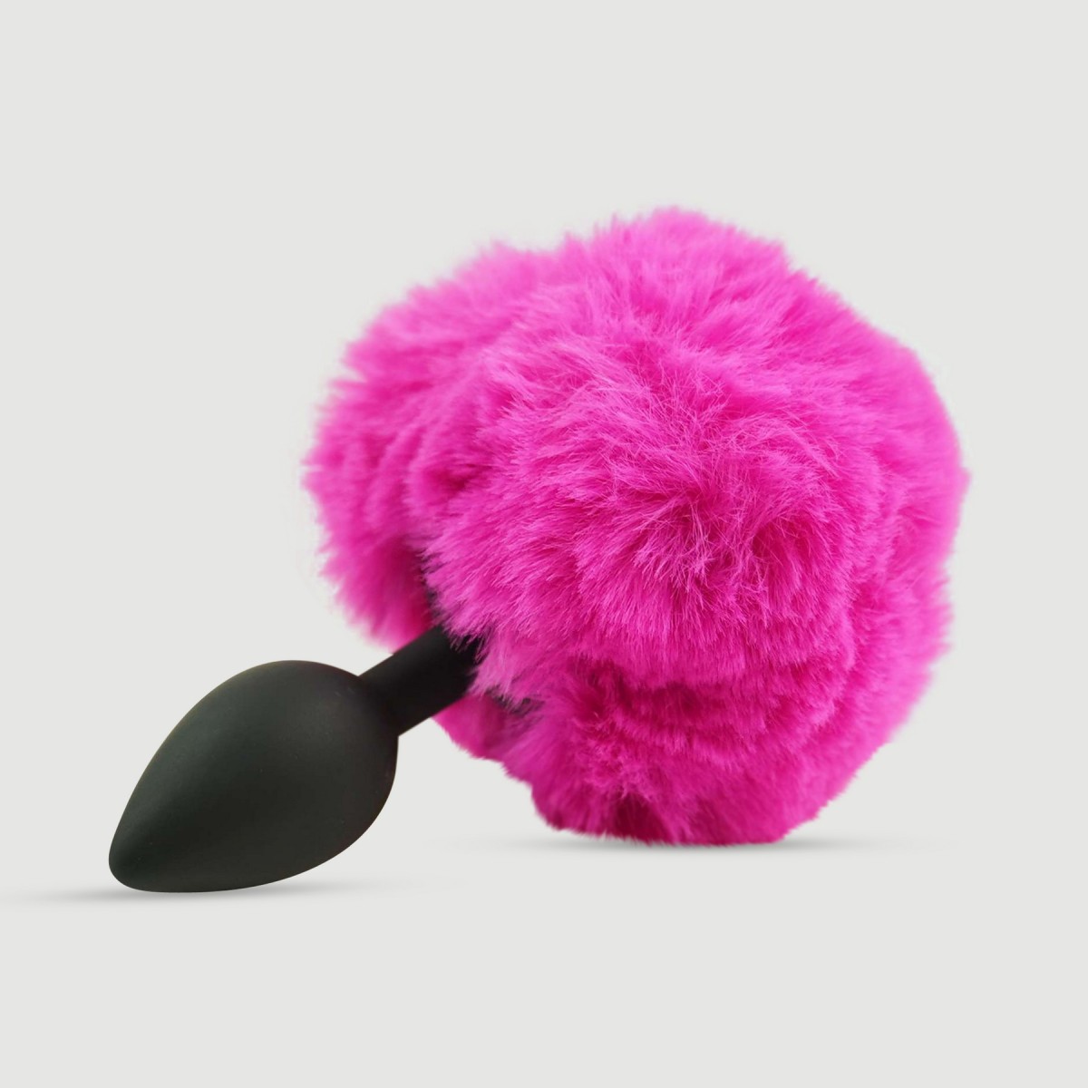 Πρωκτική Σφήνα Σιλικόνης με Φουντωτή Ουρά Beginners Small Silicone Bunny Tail Butt Plug - Κόκκινη by Sexopolis