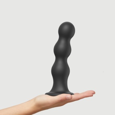 Premium Κυρτό Dildo Σιλικόνης με Βεντούζα Plug Balls XXL Silicone Premium Dildo with Suction Cup - Μαύρο