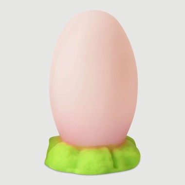 Medium Silicone Egg Plug With Suction Cup 13 x 7 cm - Pink
