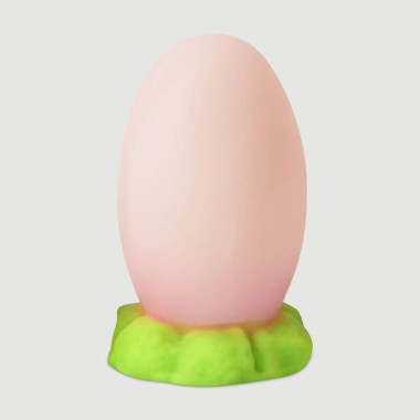 Small Silicone Egg Plug With Suction Cup 9 x 5 cm - Pink