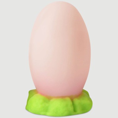 X-Large Silicone Egg Plug With Suction Cup 19,1  x 10,5 cm - Pink