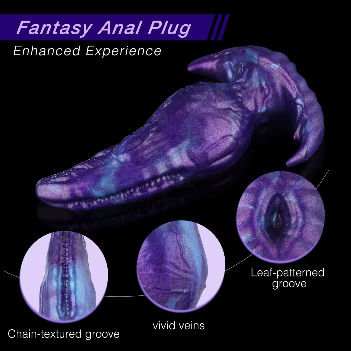 Πρωκτική Σφήνα Σιλικόνης Alien Silicone Extreme Butt Plug 22 x 7,2 cm - Πολύχρωμη by Sexopolis