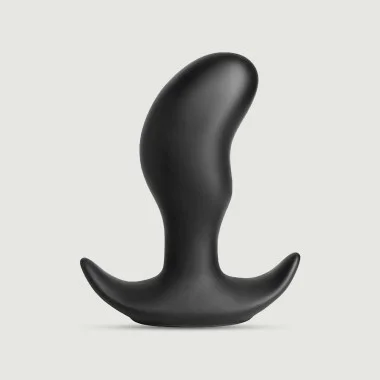 Anal Collection Butt Rocker Medium Curved Silicone Butt Plug - Black