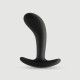 Anal Collection Curved Large Silicone Butt Plug - Black by Sexopolis