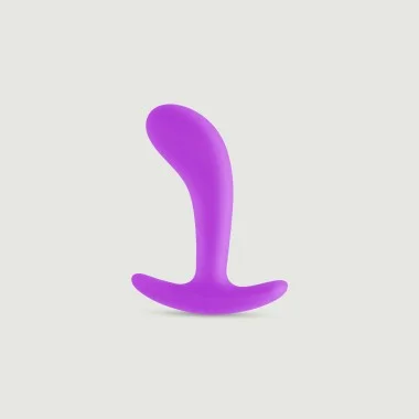Anal Collection Curved Small Silicone Butt Plug - Purple
