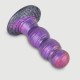 Silicone Ribbed Dildo With Suction Cup 10 x 3,5 cm - Purple by Sexopolis