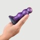 Silicone Ribbed Dildo With Suction Cup 10 x 3,5 cm - Purple by Sexopolis