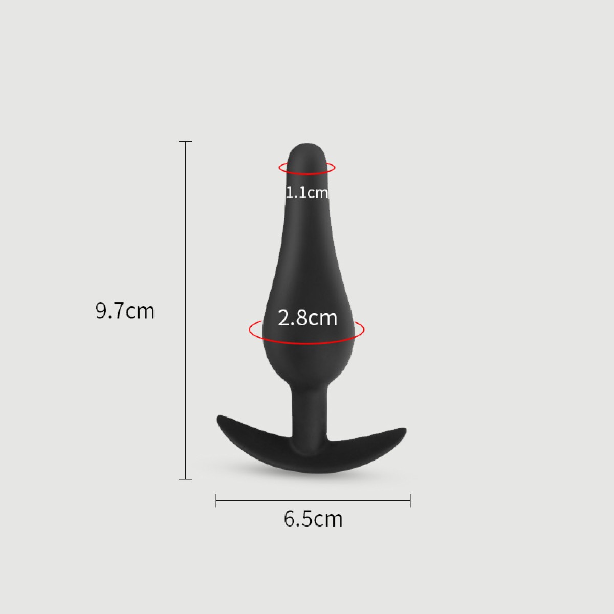 Πρωκτική Σφήνα Σιλικόνης Anal Beginners Classic Small Silicone Butt Plug - Μαύρη by Sexopolis