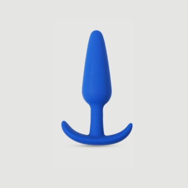Anal Beginner's Large Silicone Butt Plug - Blue