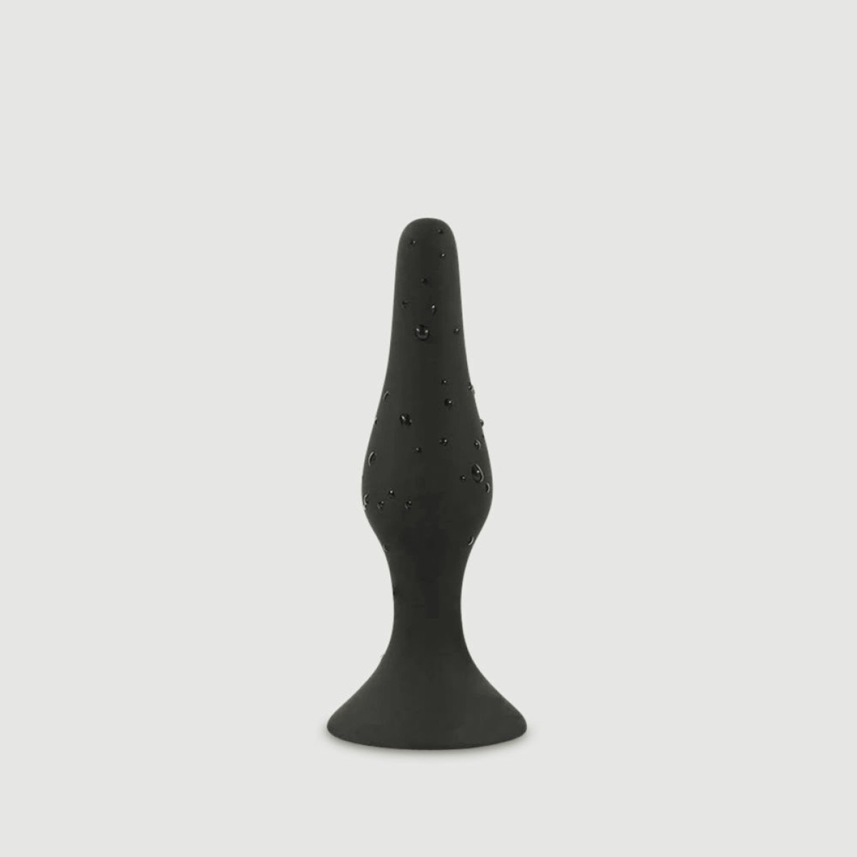 Anal Beginners Basic Silicone Large Butt Plug with Suction Cup - Black by Sexopolis
