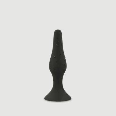 Πρωκτική Σφήνα Σιλικόνης με Βεντούζα Anal Beginner's Basic Silicone Large Butt Plug with Suction Cup - Μαύρη