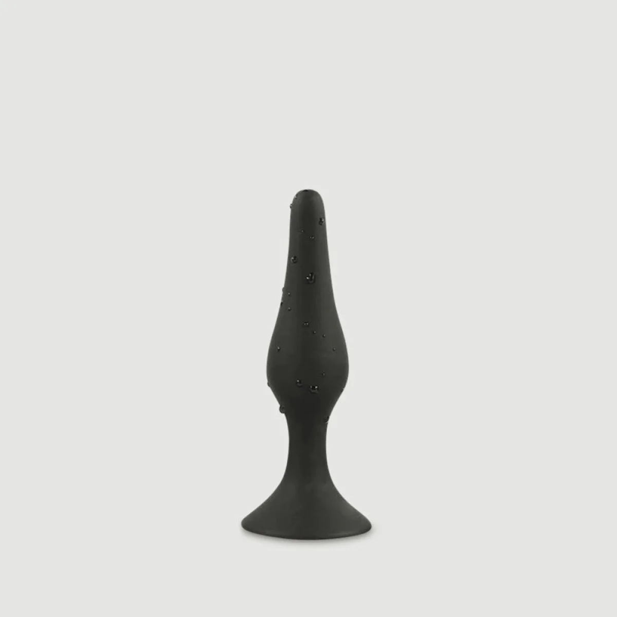 Πρωκτική Σφήνα Σιλικόνης με Βεντούζα Anal Beginners Basic Silicone Medium Butt Plug with Suction Cup - Μαύρη by Sexopolis