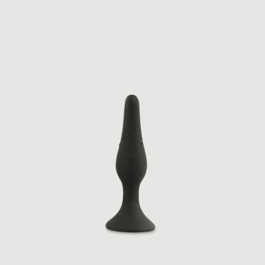Πρωκτική Σφήνα Σιλικόνης με Βεντούζα Anal Beginner's Basic Silicone Small Butt Plug with Suction Cup - Μαύρη