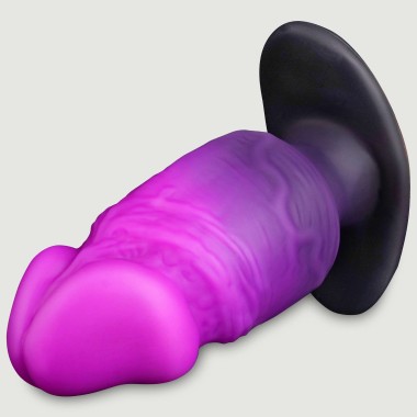 Realistic Silicone Butt Plug With Suction Cup 14,7 x 4,7 cm - Fuchsia