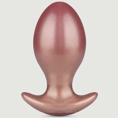 Round Wonder Silicone Large Butt Plug - Bronze