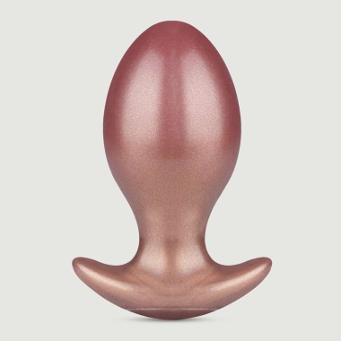 Στρογγυλή Πρωκτική Σφήνα Σιλικόνης Round Wonder Silicone Medium Butt Plug - Μπρονζέ