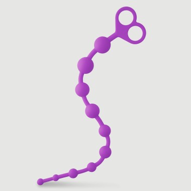 Anal Beginner's Slim Long Anal Beads - Purple