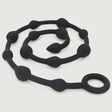 XXL Pear Silicone Anal Balls 100 x 3 cm - Black