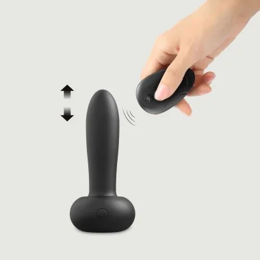 Ασύρματη Πρωκτική Σφήνα με Δόνηση & Παλινδρόμηση Deep Thrust Remote Controlled Vibrating & Thrusting Silicone Butt Plug
