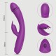 Zarah Flexible Silicone Rabbit Vibrator With Clitoral Suction - Purple by Sexopolis