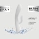 Flexi Silicone Rabbit Premium Flexible Heating Vibrator - White by Sexopolis