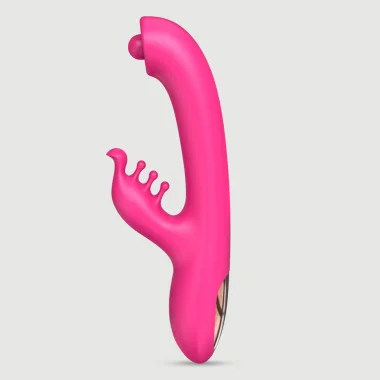 Sexopolis Giselle Silicone Rabbit Vibrator with Rotating Tip - Pink