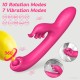 Sexopolis Giselle Silicone Rabbit Vibrator with Rotating Tip - Pink by Sexopolis