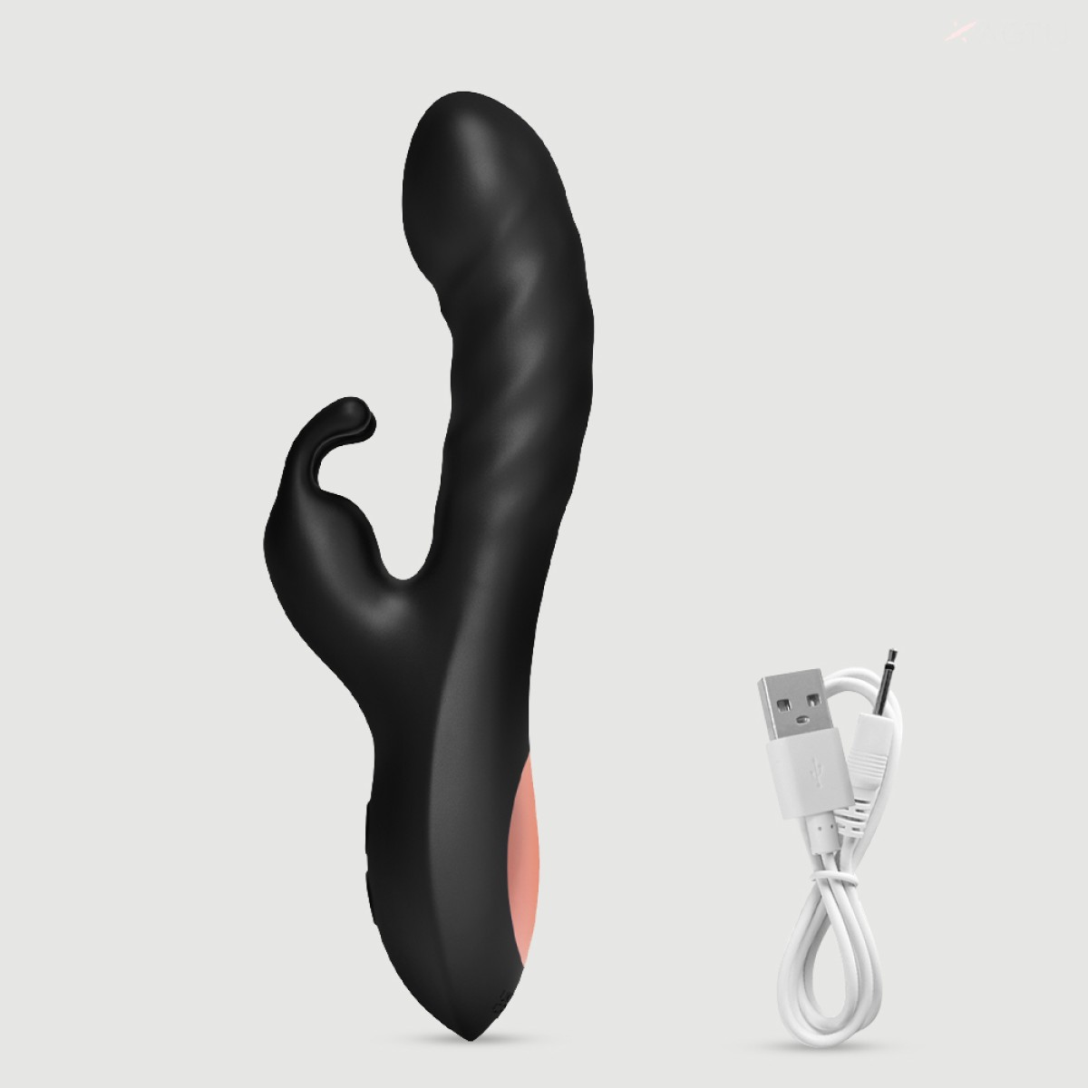 Sexopolis Amaya Curved Silicone Rabbit Vibrator - Black by Sexopolis