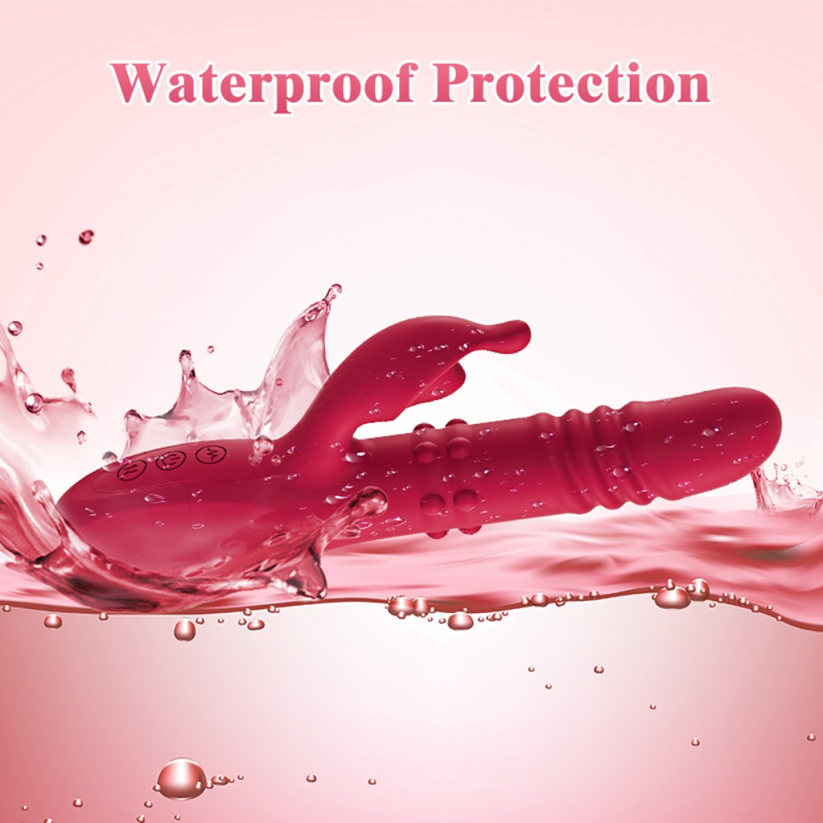 Παλινδρομικός & Περιστρεφόμενος Rabbit Δονητής Σιλικόνης Sexopolis Anaastasia Thrusting & Rotating Silicone Rabbit Vibrator - Κόκκινος by Sexopolis