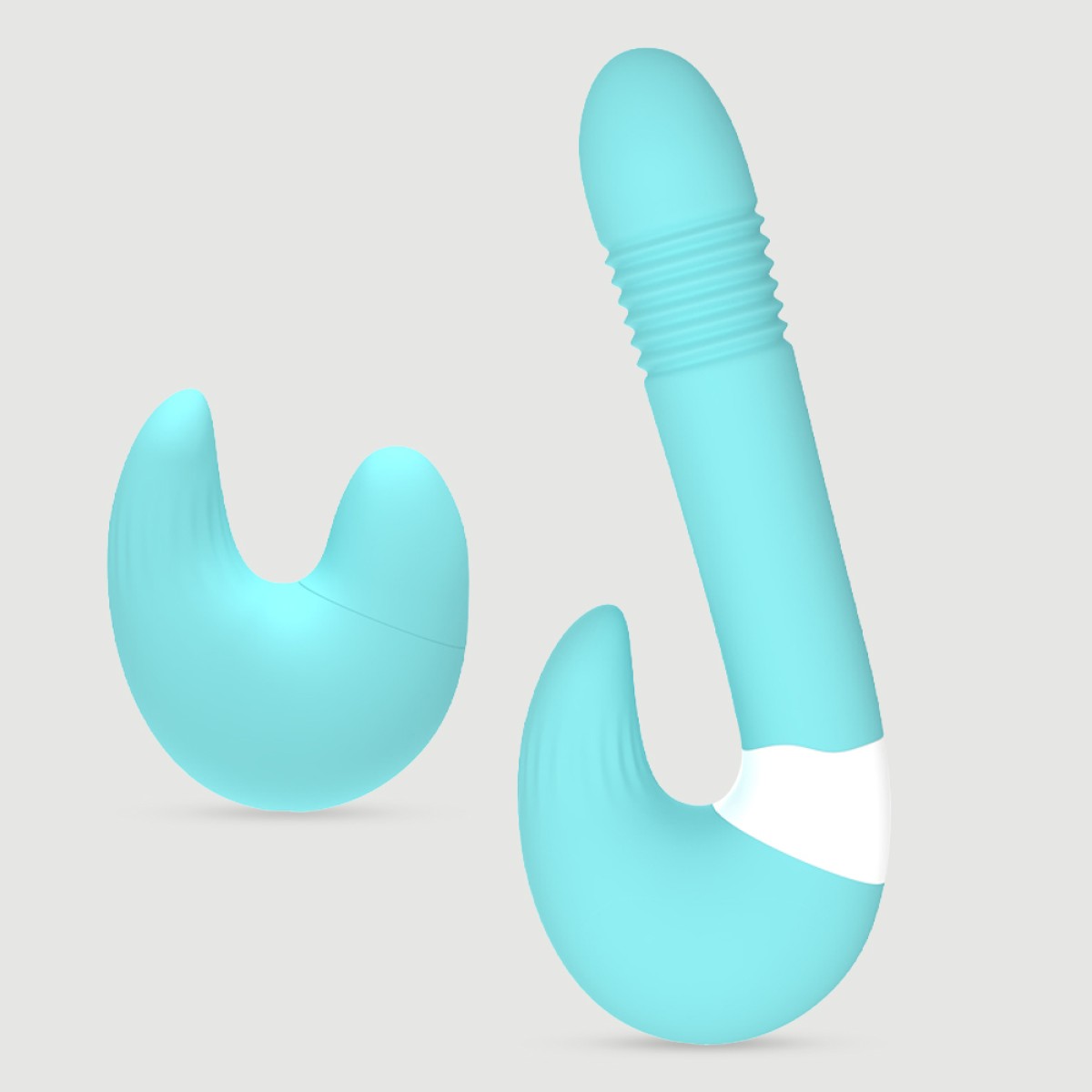 Παλινδρομικός Rabbit Δονητής με Αποσπώμενο Κλειτοριδικό Δονητή Venus Thrusting Silicone Rabbit Vibrator with Detacheable Clitoral Stimulator - Πράσινος by Sexopolis