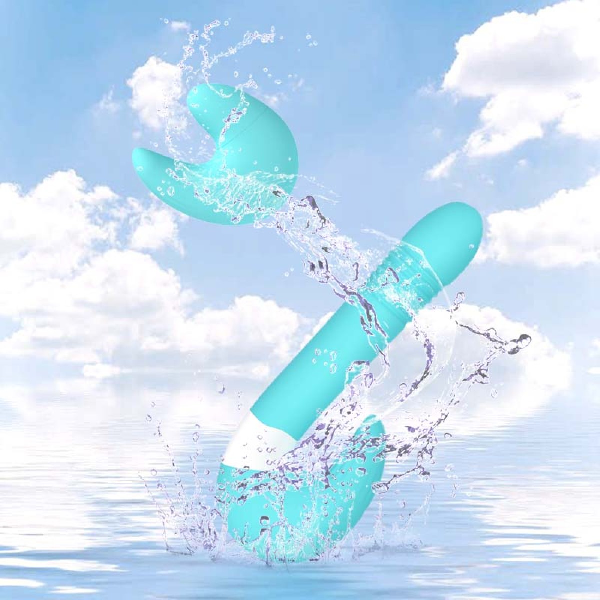 Παλινδρομικός Rabbit Δονητής με Αποσπώμενο Κλειτοριδικό Δονητή Venus Thrusting Silicone Rabbit Vibrator with Detacheable Clitoral Stimulator - Πράσινος by Sexopolis