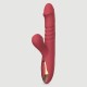 Lusty Premium Thrusting Silicone Rabbit Vibrator with Clitoral Suction - Red by Sexopolis