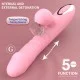 Lusty Premium Thrusting Silicone Rabbit Vibrator with Clitoral Suction - Pink by Sexopolis