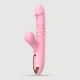 Lusty Premium Thrusting Silicone Rabbit Vibrator with Clitoral Suction - Pink by Sexopolis