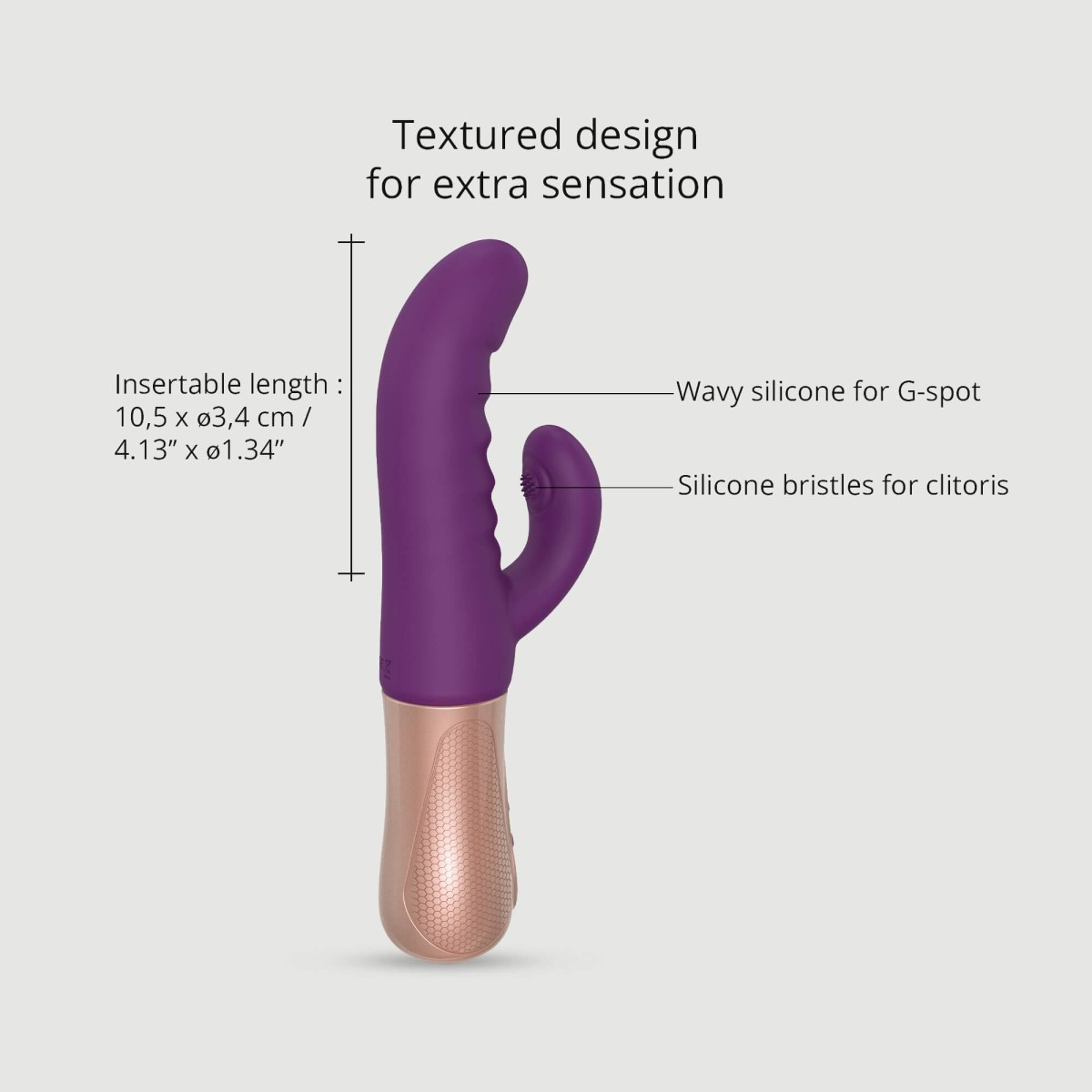 Sassy Bunny Thrusting & Tapping Silicone Rabbit G-Spot Vibrator - Purple by Sexopolis