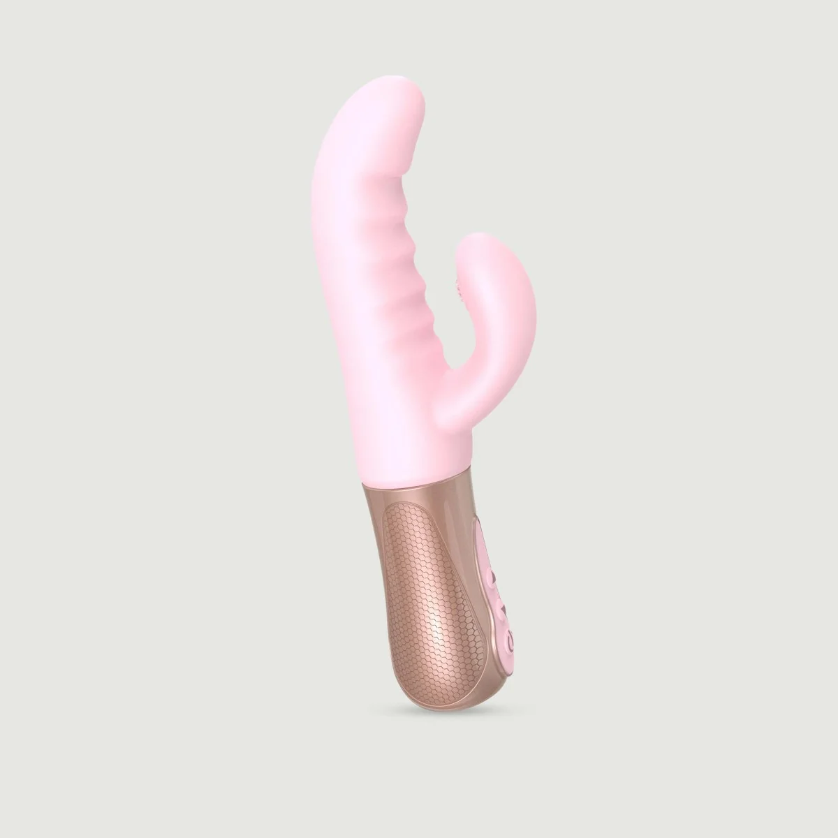 Sassy Bunny Thrusting & Tapping Silicone Rabbit G-Spot Vibrator - Pink by Sexopolis