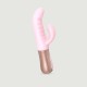 Sassy Bunny Thrusting & Tapping Silicone Rabbit G-Spot Vibrator - Pink by Sexopolis
