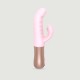 Sassy Bunny Thrusting & Tapping Silicone Rabbit G-Spot Vibrator - Pink by Sexopolis