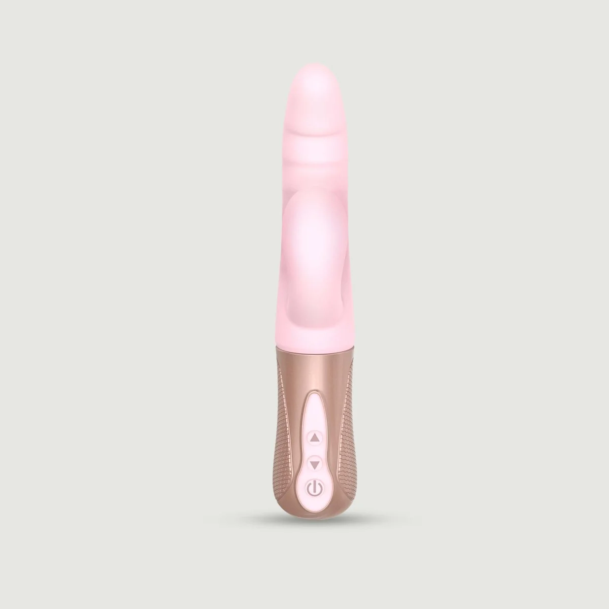 Sassy Bunny Thrusting & Tapping Silicone Rabbit G-Spot Vibrator - Pink by Sexopolis