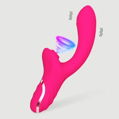 Lilo Silicone Rabbit Vibrator with Clitoral Suction - Pink