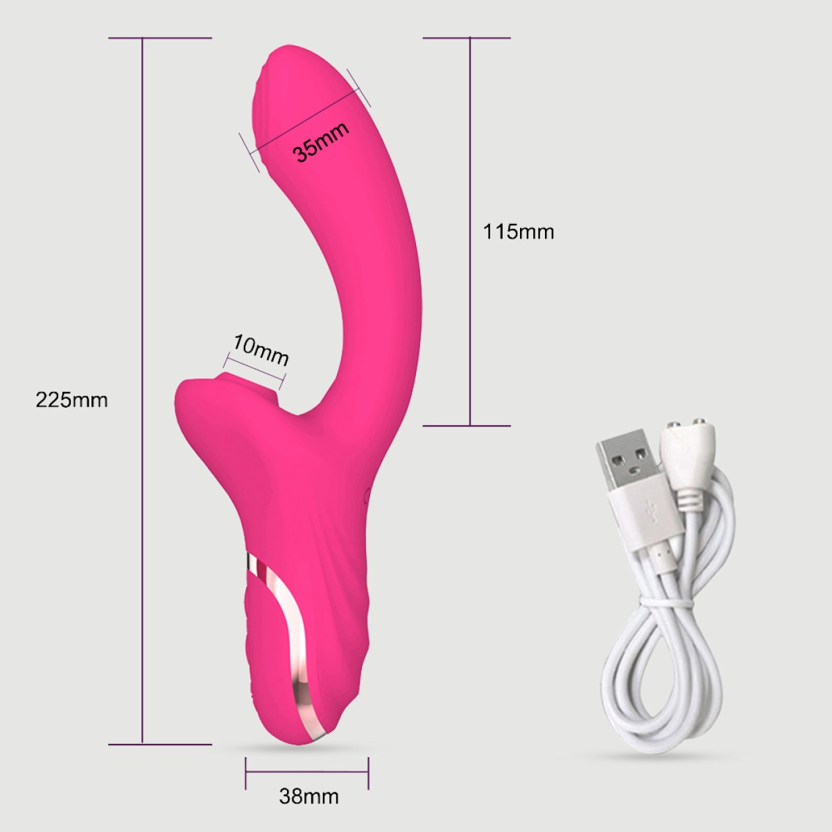 Lilo Silicone Rabbit Vibrator with Clitoral Suction - Pink by Sexopolis