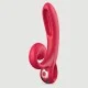 Rabbit Δονητής Σιλικόνης Με Κολπικό Flap The Rabbit Flapping Silicone Rabbit Vibrator With Flexible Clitoral Stimulator - Κόκκινος by Sexopolis