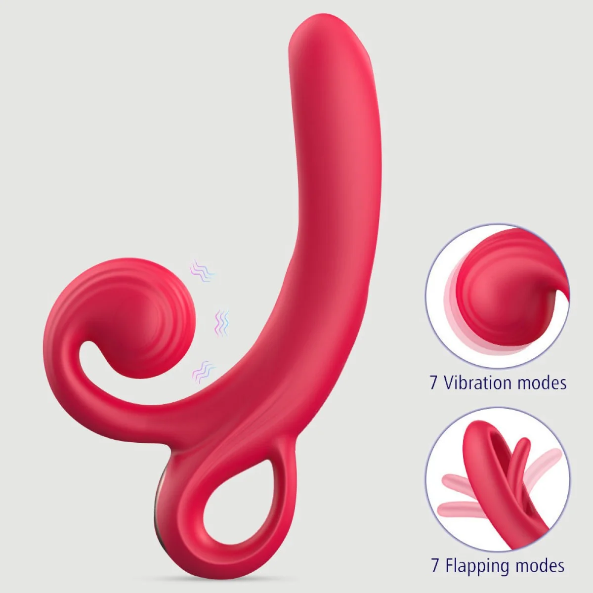 Rabbit Δονητής Σιλικόνης Με Κολπικό Flap The Rabbit Flapping Silicone Rabbit Vibrator With Flexible Clitoral Stimulator - Κόκκινος by Sexopolis
