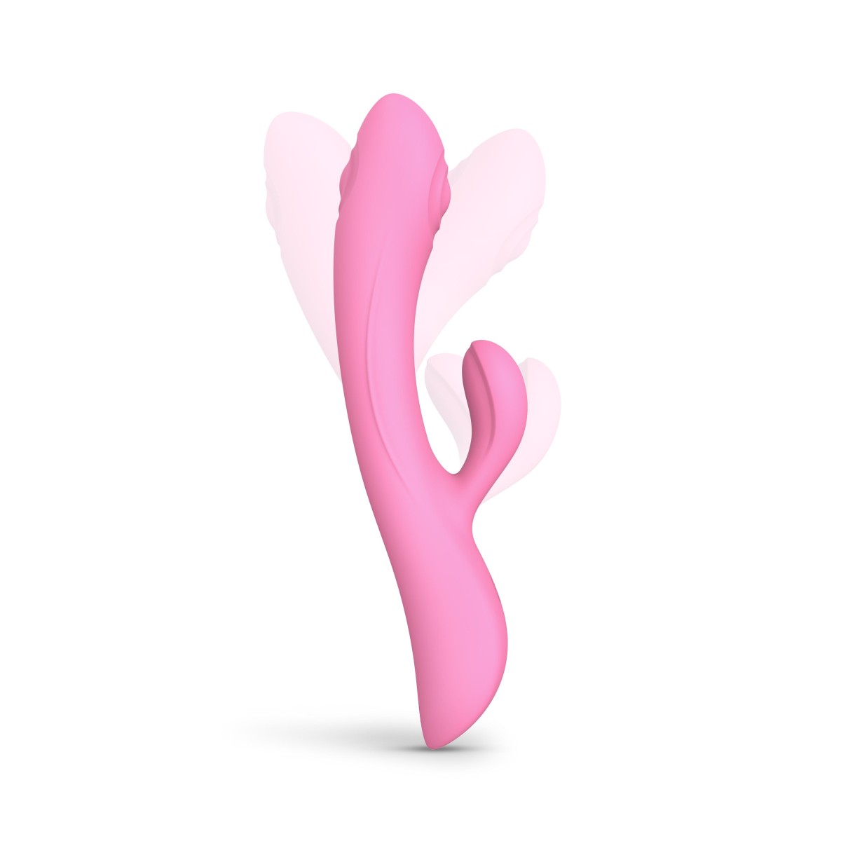 Bunny & Clyde Premium Tapping Silicone Rabbit Vibrator - Pink by Sexopolis