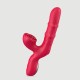 Your Vaginal Masseur Silicone Rabbit Vibrator With Internal Beads - Red by Sexopolis