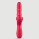 Your Vaginal Masseur Silicone Rabbit Vibrator With Internal Beads - Red by Sexopolis