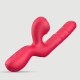 Your Vaginal Masseur Silicone Rabbit Vibrator With Internal Beads - Red by Sexopolis